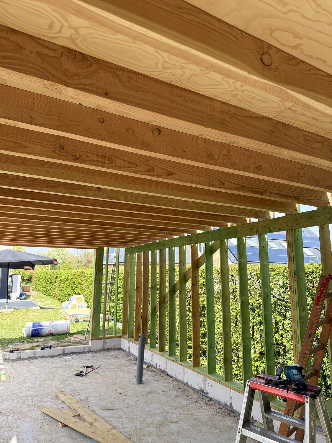 Aanbouw in hout