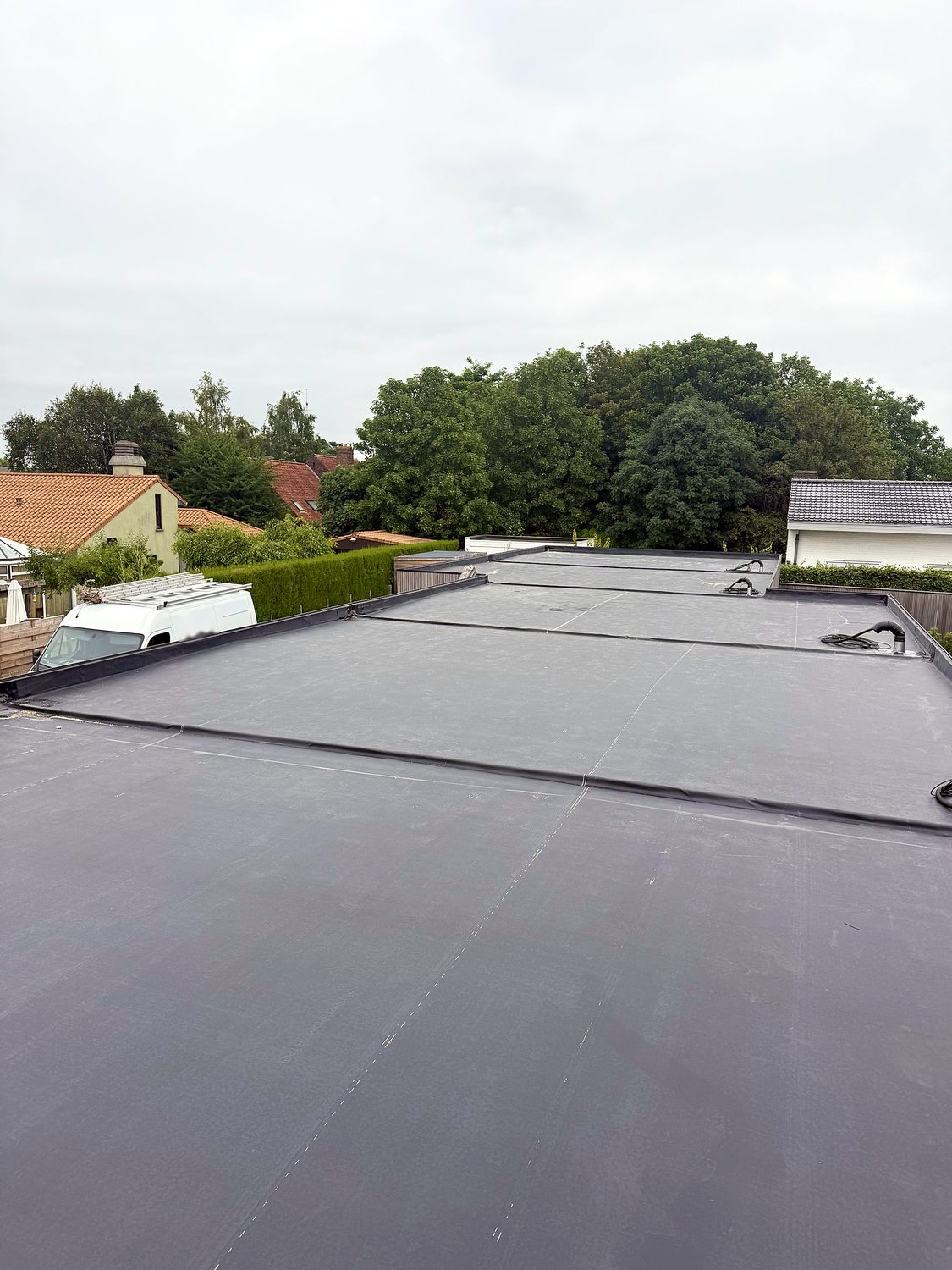 Plat dak in EPDM